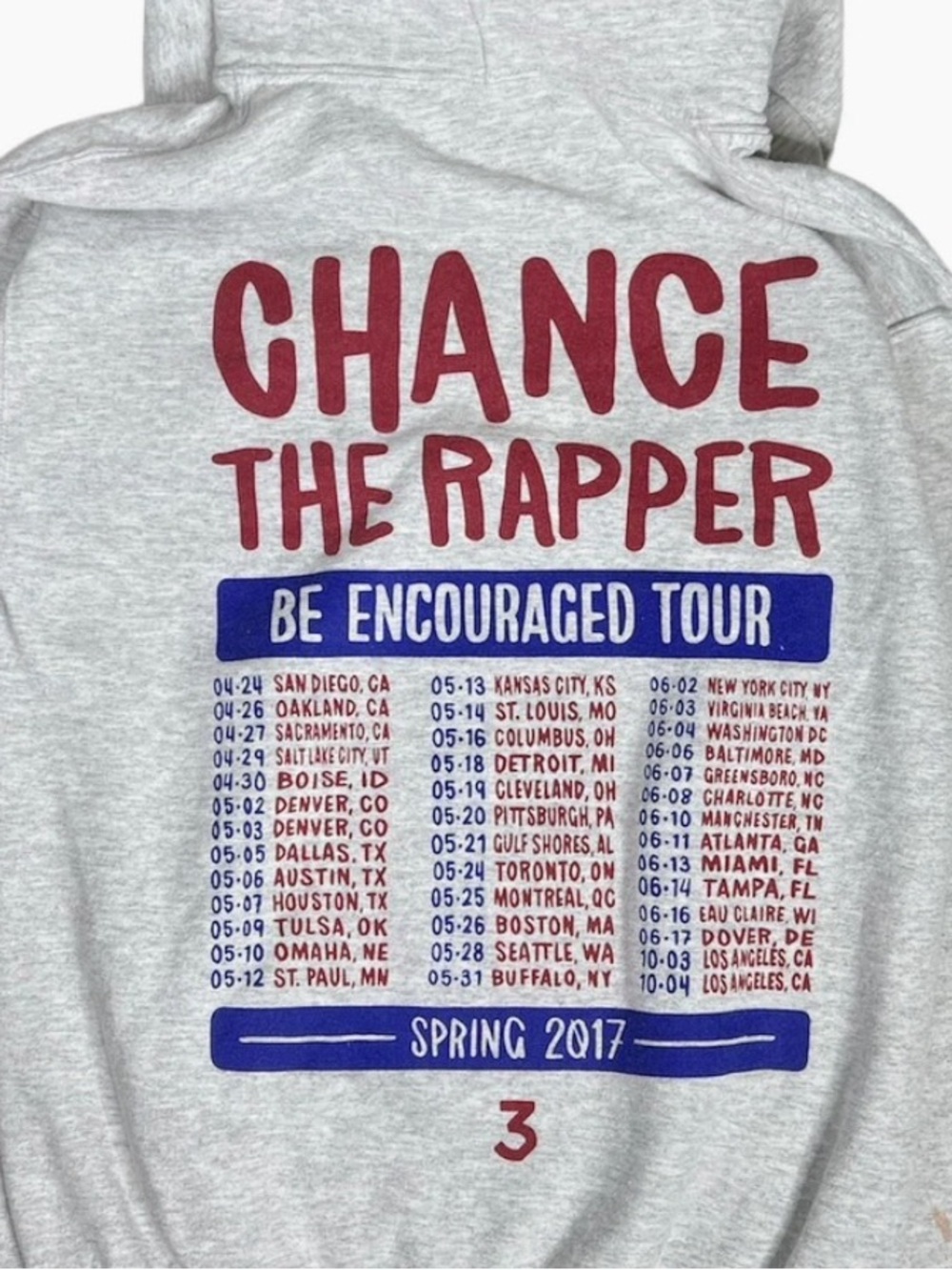 Mens never worn gray size medium Chance the Rapper concert hoodie